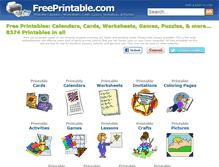 Tablet Screenshot of freeprintable.com